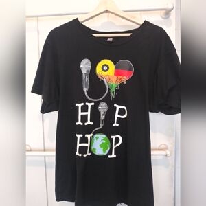 Vintage American Apparel Men’s Medium Graphic Tee – Hip Hop Reggae Microphone Sh
